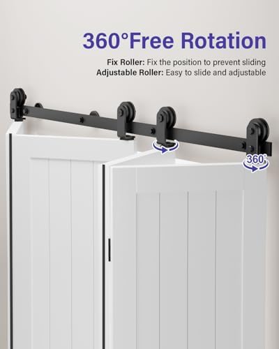 Premium 40 Bifold Sliding Barn Door Hardware Track Kit