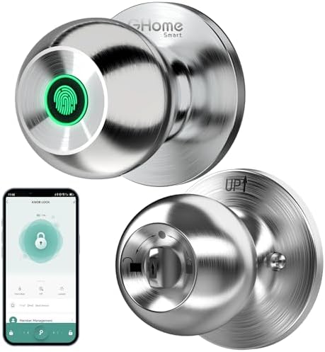 Smart fingerprint door lock with 3 unlocking methods and privacy features