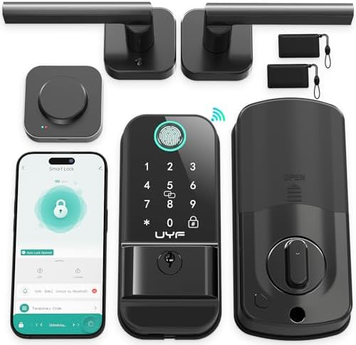 Smart Front Door Lock with Fingerprint Bluetooth Entry UYF