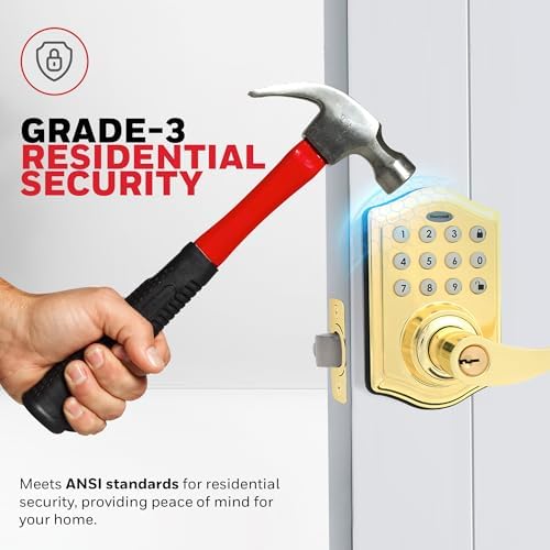 Honeywell Door Lock with Keyless Entry 50-Code Keypad Alarm Sep 2023