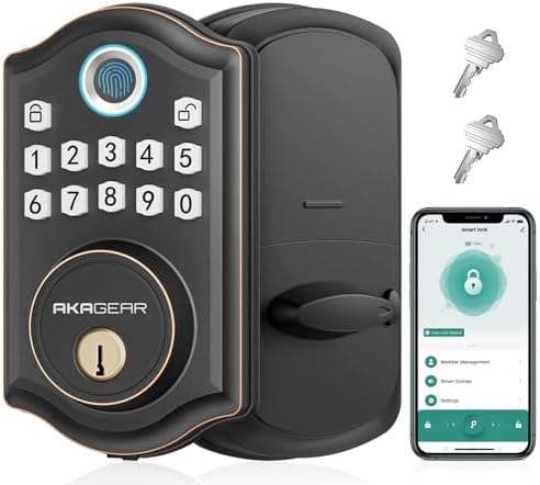 Secure Modern Front Door Lock Fingerprint Entry with Smart Features