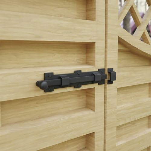 Wrought Iron Slide Bolt Door LatchBlack 8 34-Inch