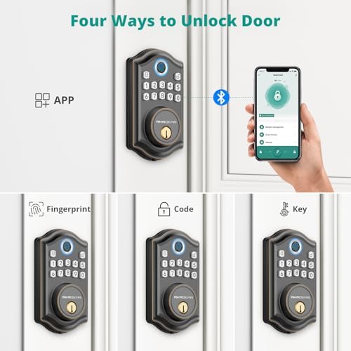 Secure Modern Front Door Lock Fingerprint Entry with Smart Features