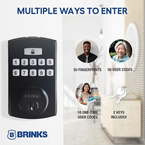 Secure Front Door Lock with Fingerprint Keypad