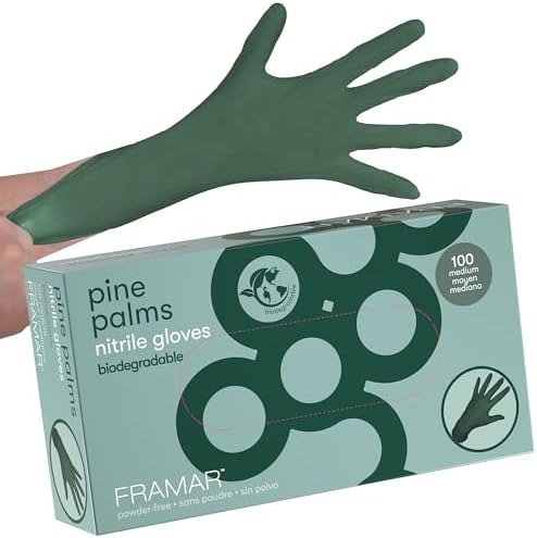 FRAMAR Green Gloves Nitrile Biodegradable Disposable