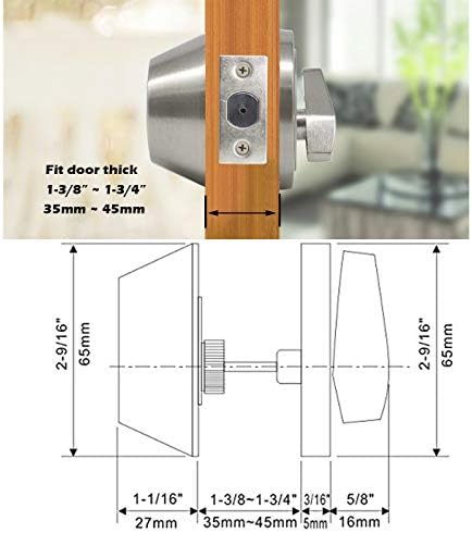 Gobrico 3-Piece Satin Nickel Keyed-Alike Deadbolts