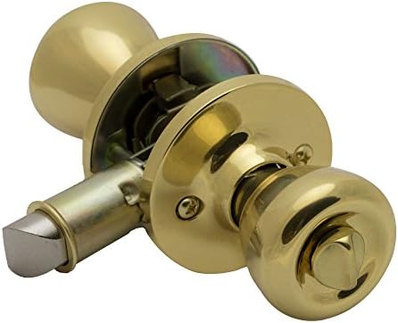 PRO Grade Privacy Door Knob for Mobile Homes Polished Brass