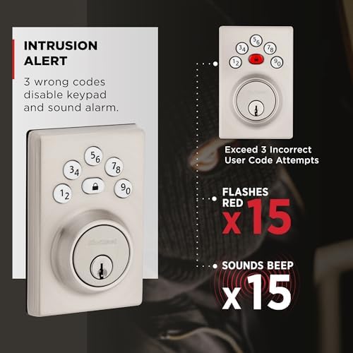 Kwikset Powerbolt 240 5-Button Keypad Door Lock - Satin Nickel