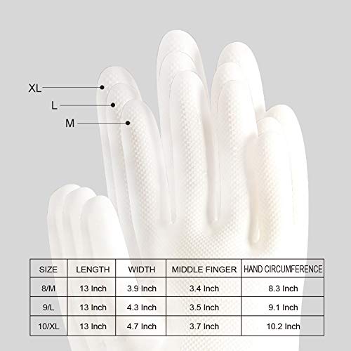 BOOMJOY Heavy Duty Nitrile Cleaning Gloves for Strong Hands