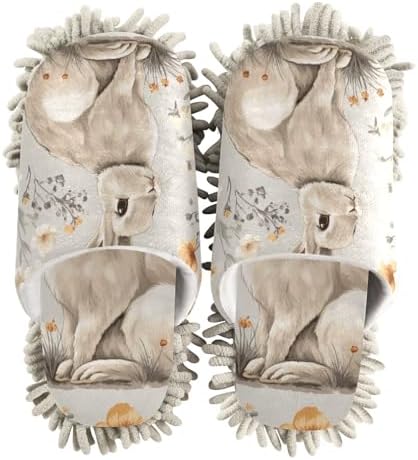 Stylish Microfiber Rabbit Slippers for Mopping