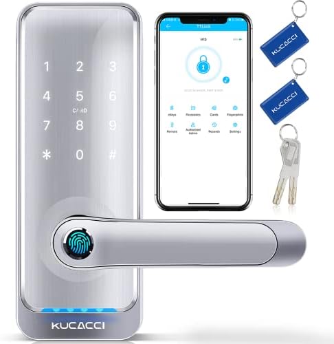 Kucacci Smart Deadbolt Lock - Front Door with 5 Unlock Methods