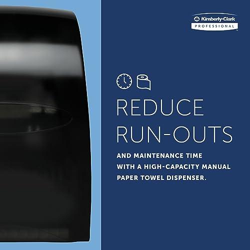 Sanitouch Hard Roll Paper Towel Dispenser Hands-Free Pull Dispensing SmokeBlack