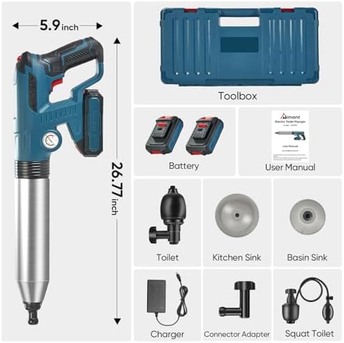 Heavy-Duty Electric Toilet Plunger for Efficient Clog Removal
