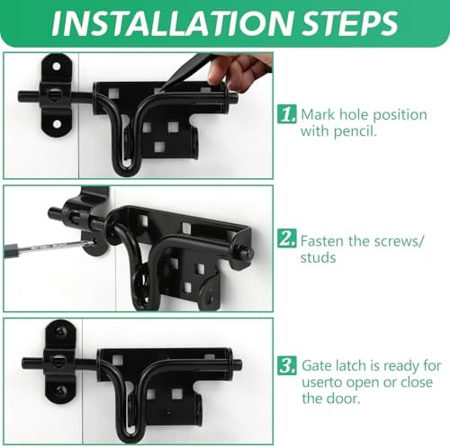 Heavy-Duty Gate Latch for Wooden Fences