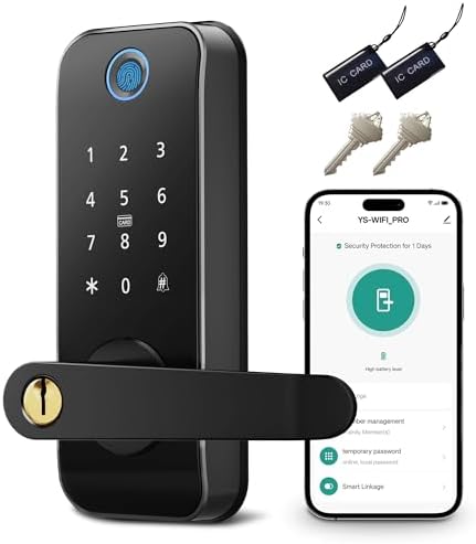 Secure Entry Remote Control Door Lock with 8-Lang Fingerprint Keyless Entry