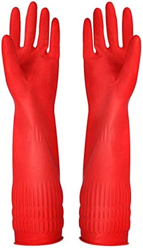Vivid YSLON Waterproof Rubber Gloves for Kitchen Dishwashing Reusable