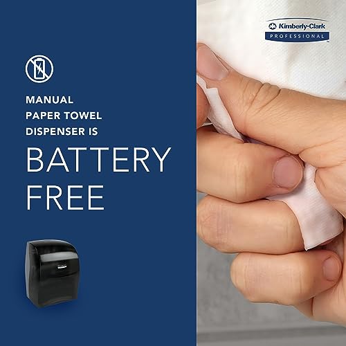 Sanitouch Hard Roll Paper Towel Dispenser Hands-Free Pull Dispensing SmokeBlack