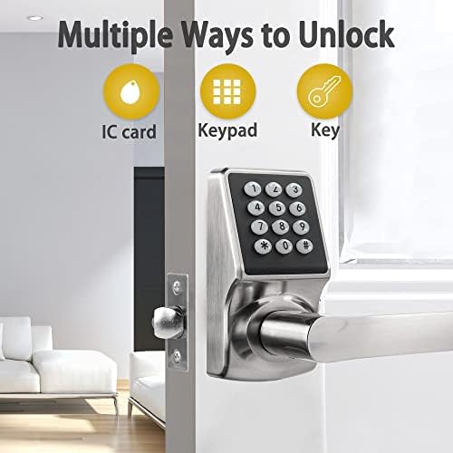 Versatile Door Lock Set with Keypad and Emergency Key