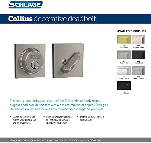 Schlage B60 N COL with Collins Trim and Click