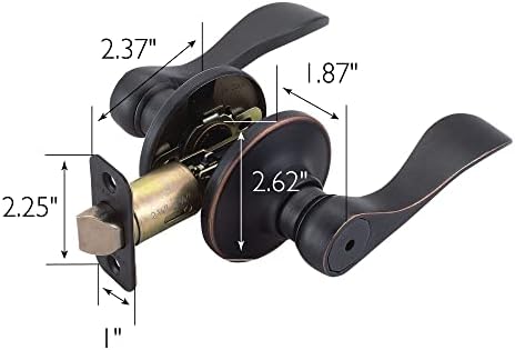 Design House Door Lever Oil Rubbed Bronze 2-Pack