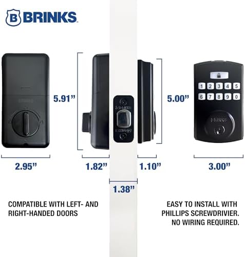 Secure Front Door Lock with Fingerprint Keypad