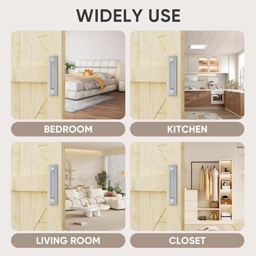 JUBEST 8 Stainless Steel Sliding Barn Door Flush Pull