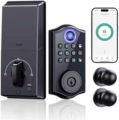 Smart Front Door Lock with Fingerprint App Control