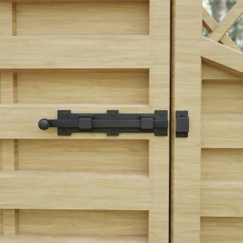 Wrought Iron Slide Bolt Door LatchBlack 8 34-Inch