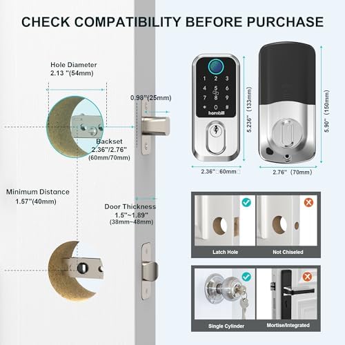 Smart Hornbill Door Lock 9-in-1 Keyless Entry