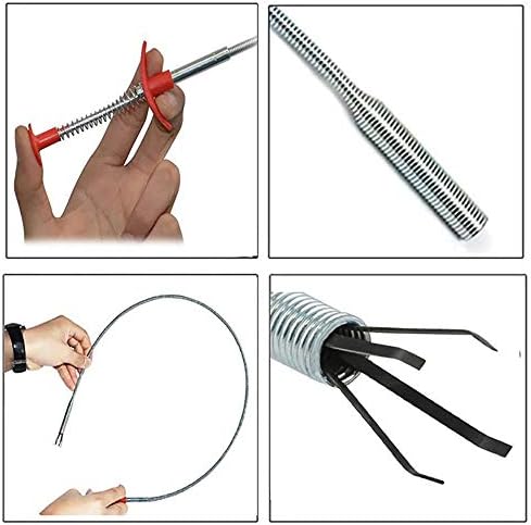 6-Piece Stainless Steel Drain Clog Remover Tool Set