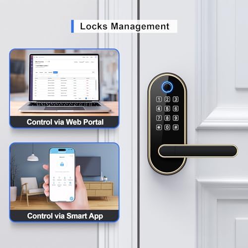 Keyless-Entry Keypad Fingerprint Smart Lock