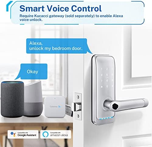 Kucacci Smart Deadbolt Lock - Front Door with 5 Unlock Methods