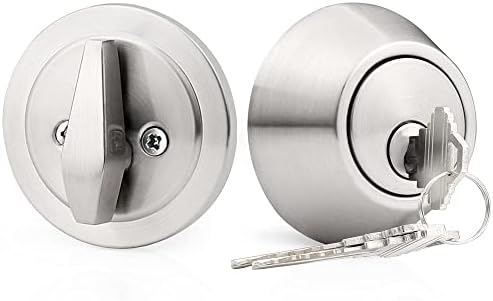 Secure 1-Sided Cylinder Deadbolt by Probrico Brushed Satin Nickel