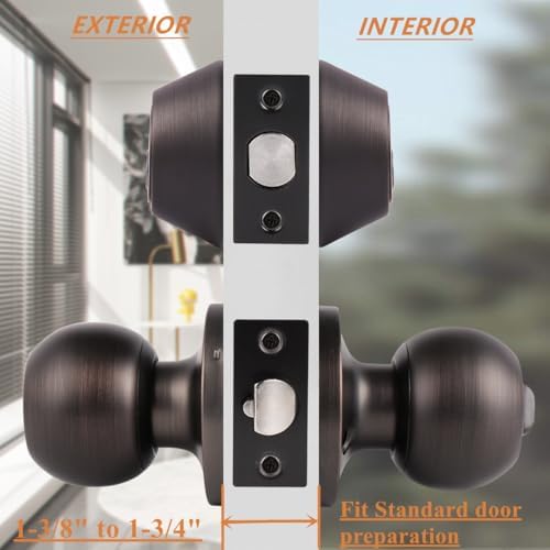 Modern and Rust-Proof Door Knob and Deadbolt Set