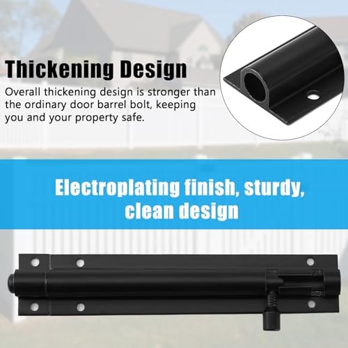 Secure 5-inch Barrel Bolt Lock for Gates Doors