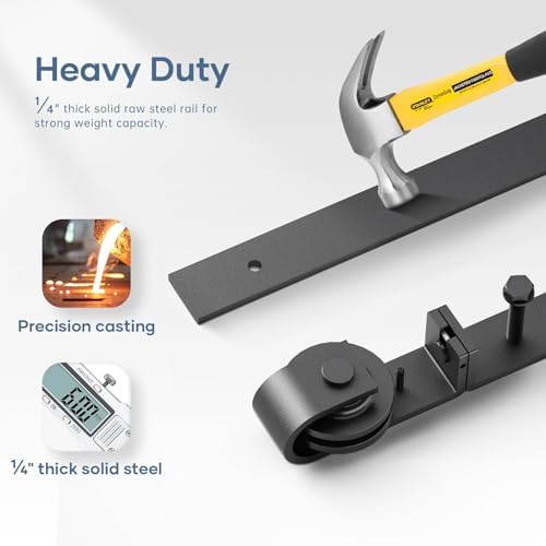 EaseLife 36 Bi-Folding Sliding Barn Door Hardware Track Kit