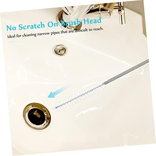 Efficiently Unplugs Drains 4-Set Stainless Steel Nylon Drain Tools
