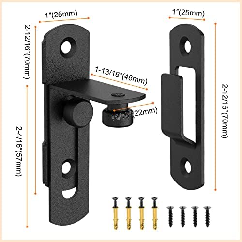 Stainless Steel 90-Degree Barn Door Latches
