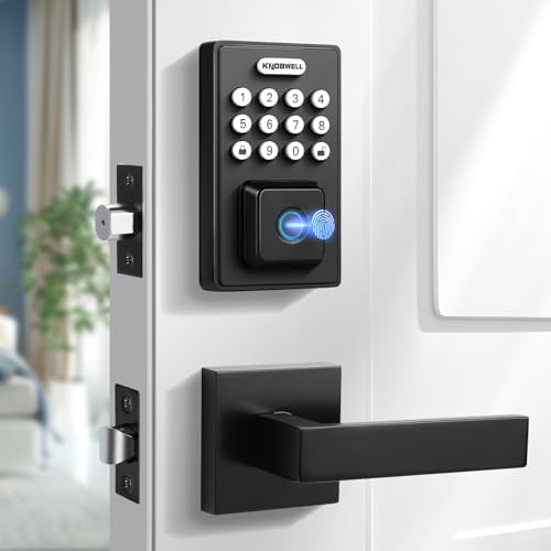 Fingerprint Door Lock with Lever Handle Smart Door Security