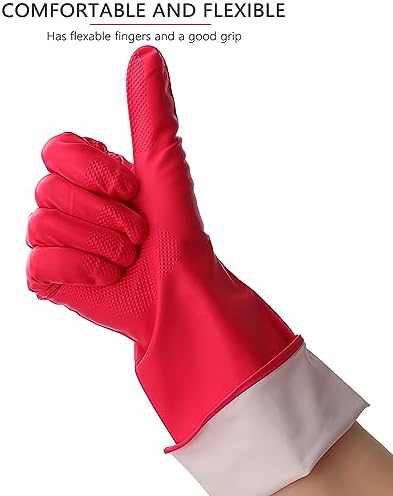 3 Pairs 13 Latex Free Nitrile Gloves OrangePinkRed