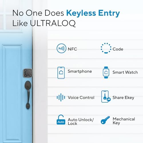 ULTRALOQ NFC Smart Lock Easy Door Entry Keep Your Home Secure