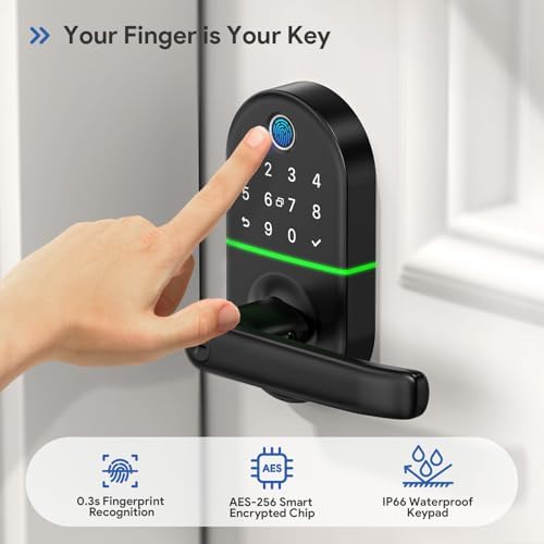 Smart Front Door Entry Secure Balance with 7 Unlock Methods
