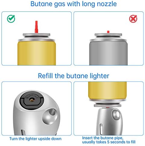 Visible Fuel Window Torch Lighter