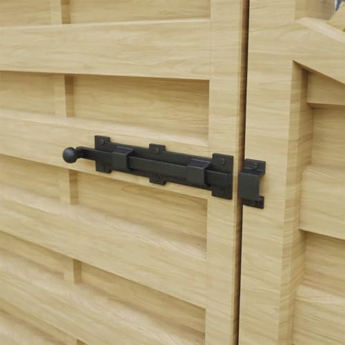 Wrought Iron Slide Bolt Door LatchBlack 8 34-Inch