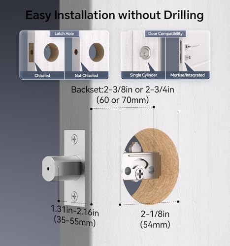 Ulecoce Keyless Entry Door Lock Set with Handle
