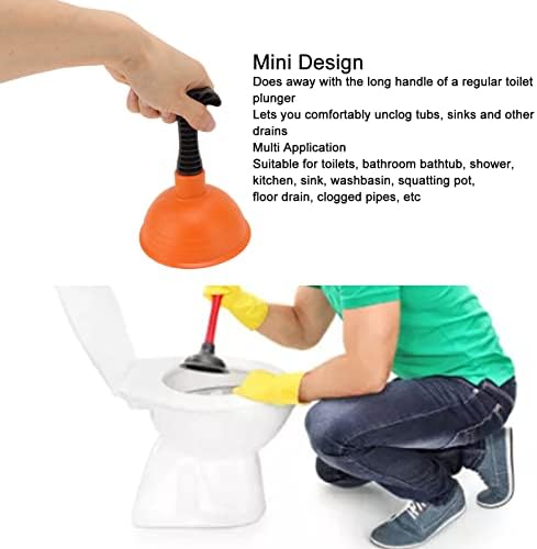 Small Toilet Plunger Mini Pneumatic Sink Drain Clogger Slip-Proof Design