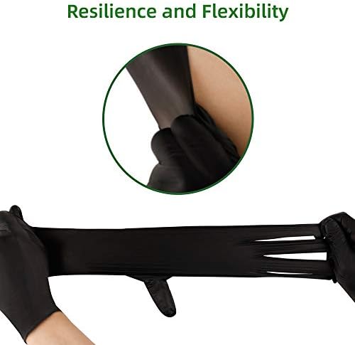 Keoely Nitrile Disposable Gloves Pack of 100 Medium - Black