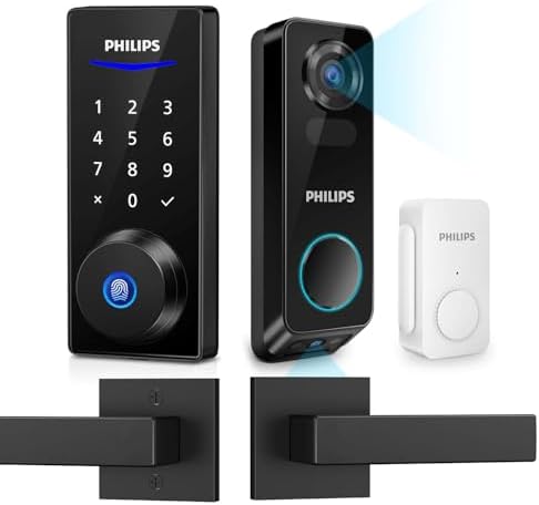 Philips Video Door Lock with Doorbell Fingerprint Entry Deadbolt
