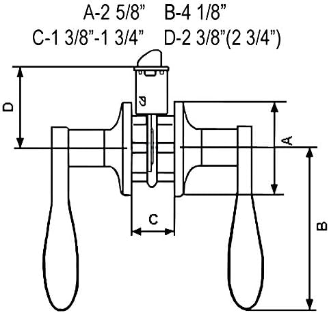 eBuilderDirect Satin Nickel Door Lever Handle 835DC