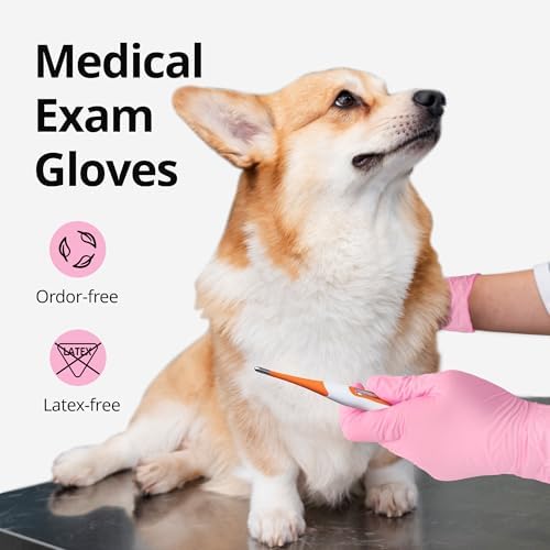 Perfect Protection 4 Mil Nitrile Gloves Powder-Free Food Safe Cherry Blossom